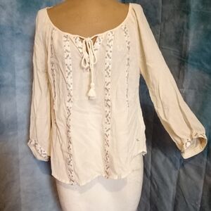 Elegant Cream Women's Top